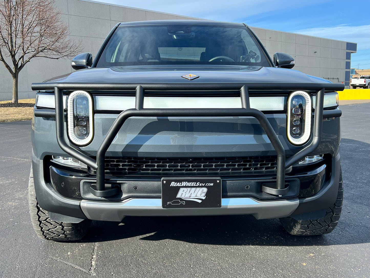 Stainless Steel Brush Grille Guard for R1S/SUV & R1T/Truck (Stealth Black)