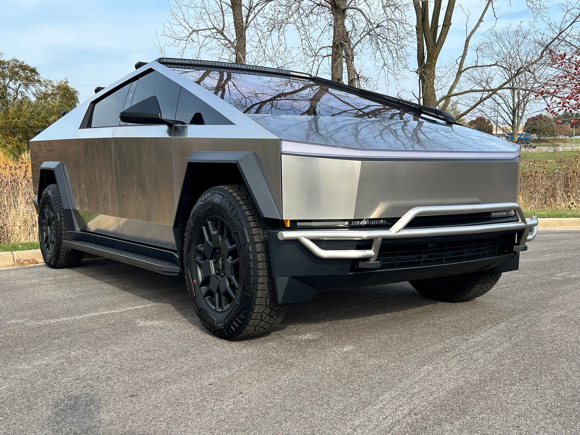 Pictured: Double-Tier Brush Guard (Brushed Satin)