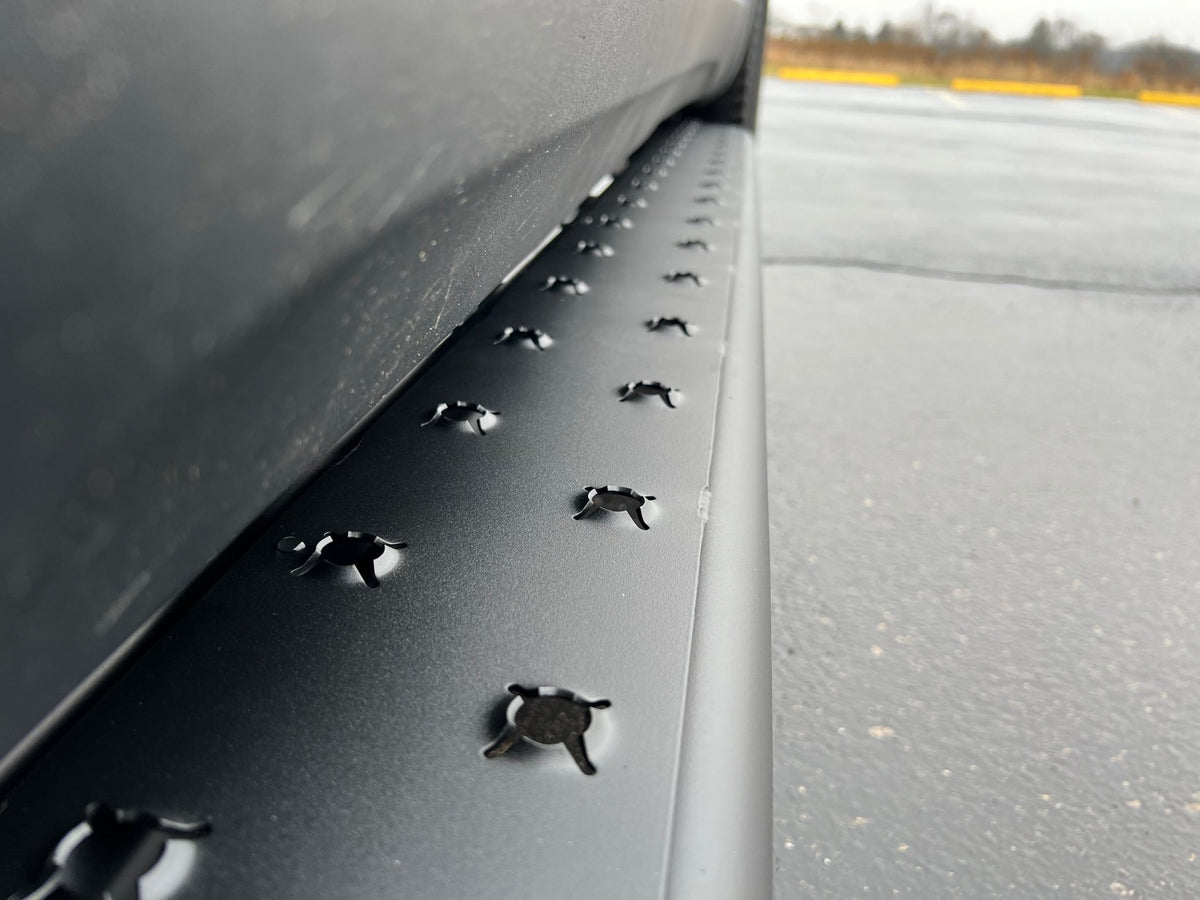 Rivian-R1S/R1T- Running Boards- side-steps- high quality-lifetime-warranty-stealth black- ergonomics- function