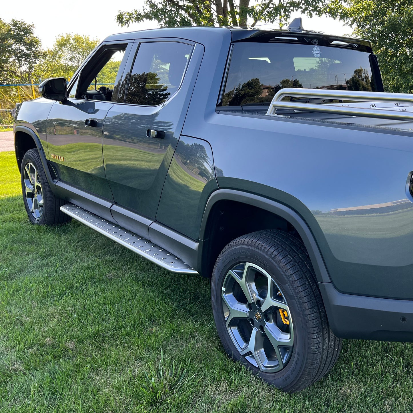 Stainless Steel Running Boards for R1T/Truck (Brushed Satin)
